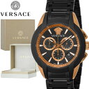 ヴェルサーチ 腕時計（メンズ） VERSACE ヴェルサーチ ベルサーチ メンズ 腕時計 キャラクター クロノグラフ 男性用 スイス製 ベルサーチェ VERSACE CHARACTER ブラック VEM800418