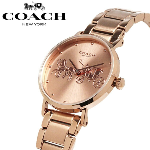 コーチ 腕時計（レディース） COACH コーチ 腕時計 レディース 28mm 女性用 ウォッチ ブランド 時計 人気 ステンレスベルト ピンクゴールド ローズゴールド PERRY ペリー シンプル ギフト 14503793