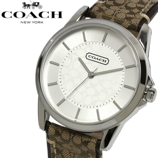 コーチ 腕時計（メンズ） COACH コーチ 腕時計 レディース メンズ シグネチャー 革ベルト レザー ブランド 時計 人気 シルバー ユニセックス 14601506