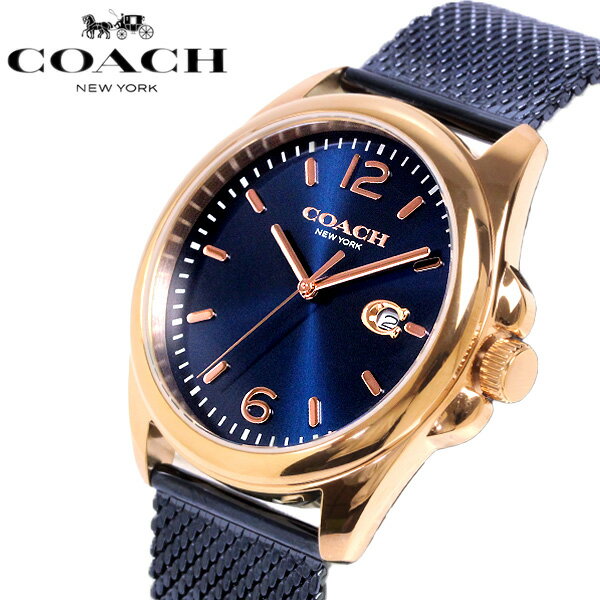 コーチ 腕時計（メンズ） 【楽天スーパーSALE】COACH コーチ 腕時計 メンズ 41mm グレイソン GREYSON ネイビー 時計 ウォッチ カジュアル ファッション 14602620