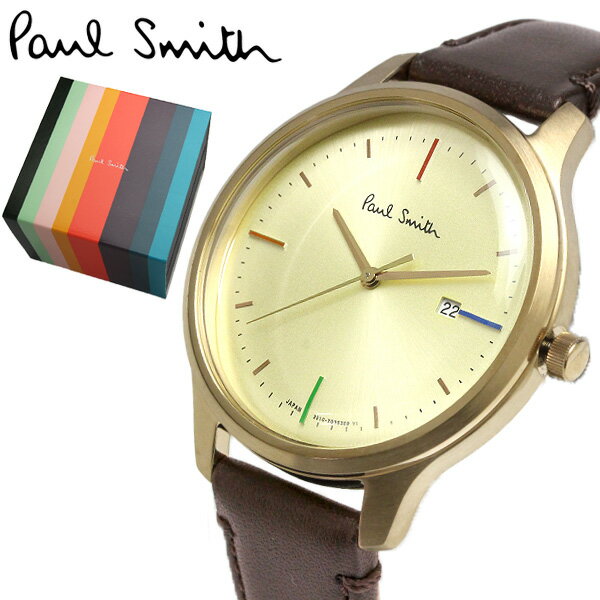 ポールスミス 腕時計 ポールスミス Paul Smith メンズ 腕時計 The City ザ・シティ ゴールド×ブラウン レザー ウォッチ BC5-423-10