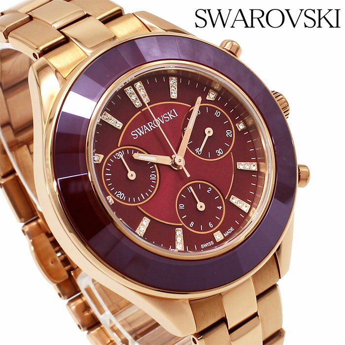 乐天商城 - SWAROVSKI スワロフスキー 腕時計 レディース ウォッチ Octea lux sport オクティア ラックス スポーツ クロノグラフ ビジネス レッド ローズゴールド 5632475