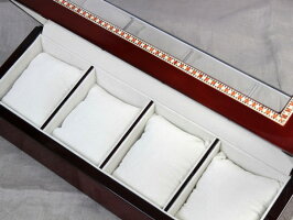 IGIMIイギミIG-ZERO時計ケース4本収納BOX31A-5茶モザイクケースボッ