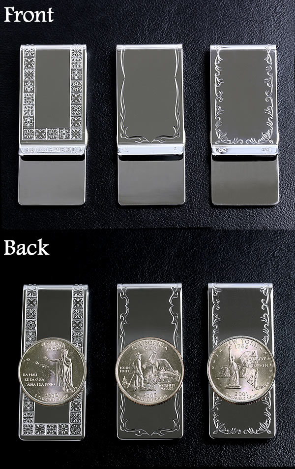 日本製マネークリップ コイン アメリカ州 カリフォルニア ニューヨーク ハワイ ステンレス お札 カード ホールド 収納 コンパクト 便利 MC-COIN