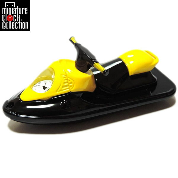 ミニチュア クロック 置時計 ジェットスキー型 おしゃれ 小さい アナログ 卓上 インテリア デザイン か..