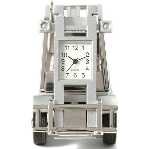 ミニチュア クロック 置時計 フォークリフト型 おしゃれ 小さい アナログ 卓上 インテリア デザイン かわいい 雑貨 C3437-MS [2]