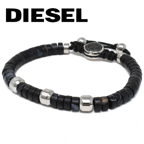 DIESEL ディーゼル BLACK LINE AGATE ブレスレット BRACERET アクセサリー メンズ レディース ブラック ステンレス ブランド DX1121040