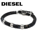 DIESEL ディーゼル BLACK LINE AGATE ブレスレット BRACERET アクセサリー メンズ レディース ブラック ステンレス ブランド D...