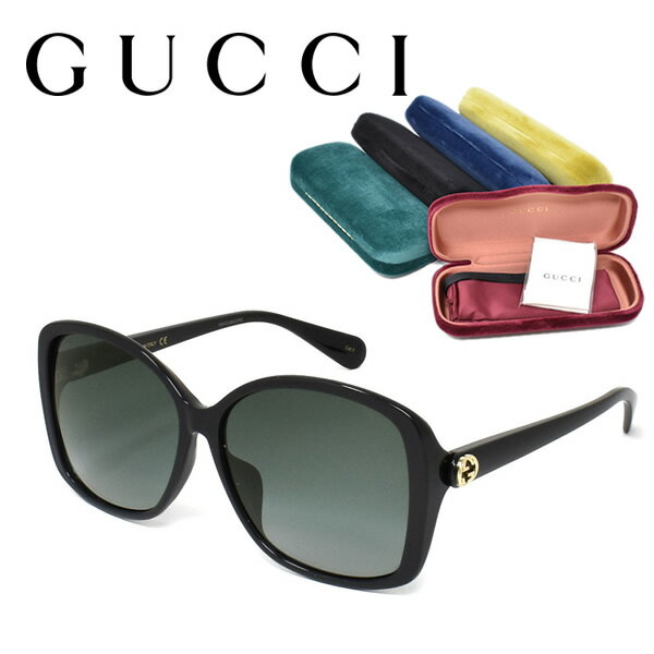 グッチ サングラス メンズ GUCCI グッチ サングラス メンズ レディース ブランド アイウェア UVカット ユニセックス ケース付 アジアンフィット GG0950SA-001 国内正規品