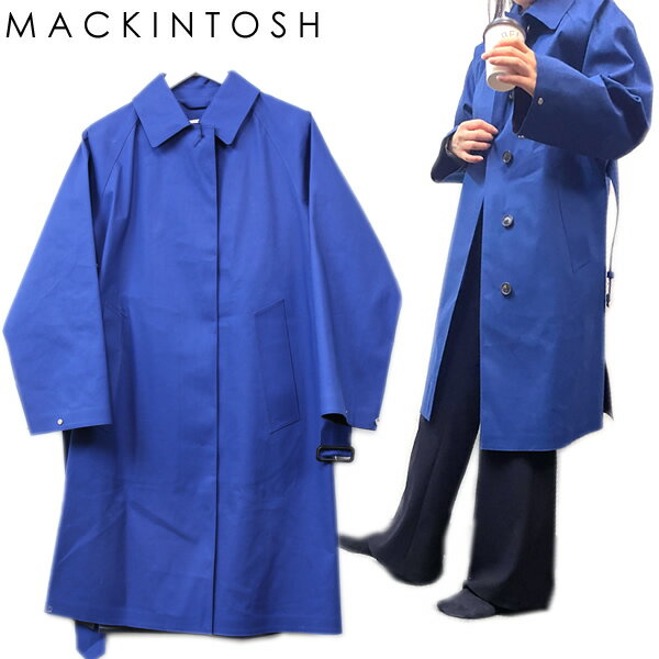 マッキントッシュ コート レディース 【楽天スーパーSALE】【半額 50%OFF】MACKINTOSH マッキントッシュ ゴム引き ステンカラーコート レディース コットン ブルー ブランド