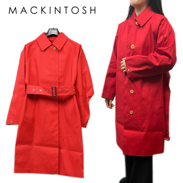 マッキントッシュ コート レディース 【楽天スーパーSALE】【半額 50%OFF】MACKINTOSH マッキントッシュ ゴム引き ステンカラーコート レディース コットン レッド 赤 ブランド ゴム引き ステンカラーコート RO4838