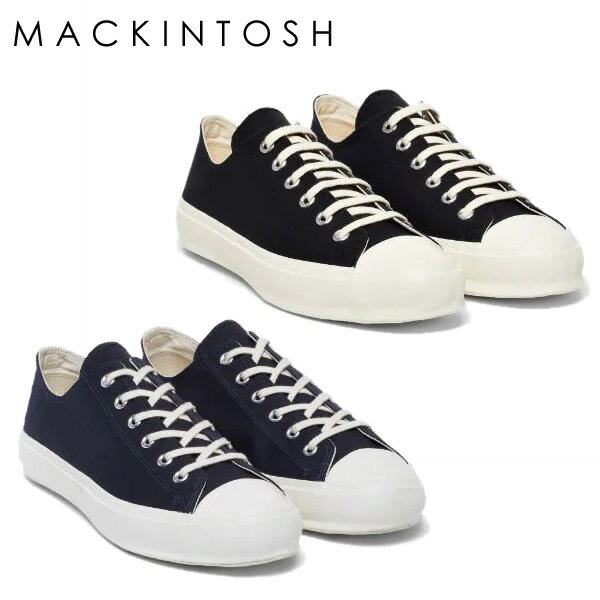 MACKINTOSH マッキントッシュ キャンバス スニーカー メンズ ブラック ネイビー ブルー ブランド ゴム引きコットン