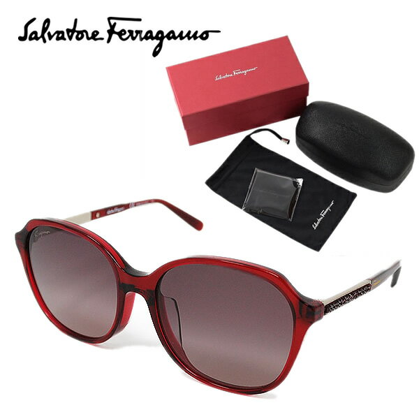 Salvatore Ferragamo サルヴァトーレ フェラガモ サングラス レディース ブランド UVカット メガネ ケース付 国内正規品 SF908SRA-613