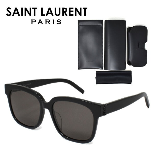 サンローラン サングラス メンズ レディース ウェリントン UVカット ユニセックス メガネ ケース付 SAINT LAURENT アジアンフィット SLM40F-001