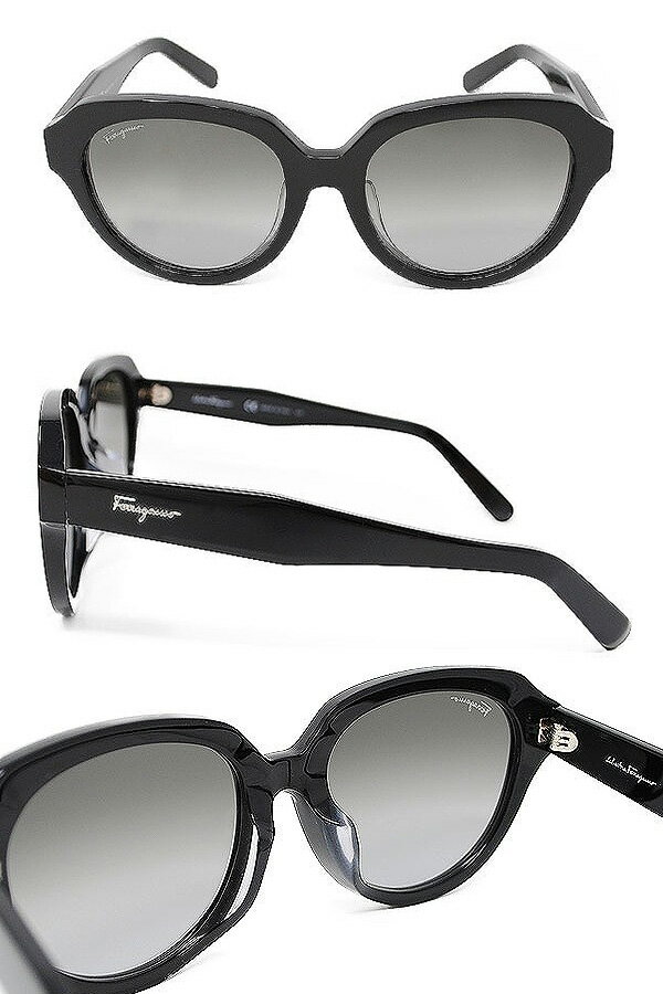 Salvatore Ferragamo サルヴァトーレ フェラガモ サングラス レディース ブランド アイウェア UVカット 日焼け対策 メガネ ケース付 プレゼント ギフト アジアンフィット 国内正規品 ブラック グレーグラデーション SF906SA-001