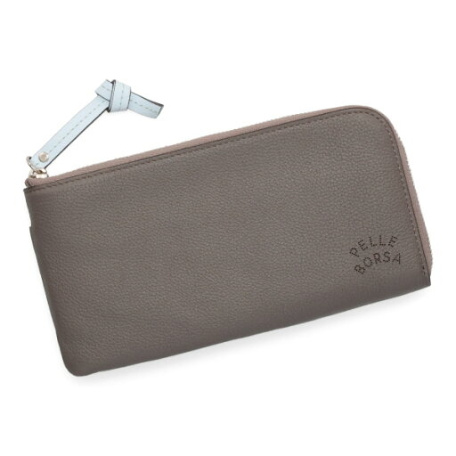 ペレボルサ 財布 レディース PELLE BORSA ベリーグッズ L字ファスナー コンパクト長財布 7204 GR グレー ペレボルサ 財布 レディース PELLE BORSA ベリーグッズ L字ファスナー コンパクト長財布 7204 GR グレー