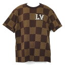 ルイヴィトン Tシャツ メンズ LOUIS VUITTON ショートスリーブコットンダミエクルーネッ ...