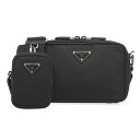 プラダ ハンドバッグ（レディース） プラダ バッグ メンズ PRADA リナイロン サフィアーノレザー 2VH070 2DMH NERO ブラック