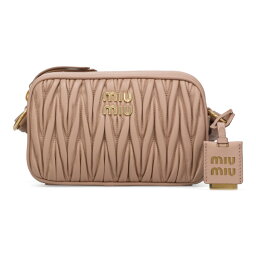 ミュウミュウ　ポシェット ミュウミュウ バッグ レディース MIUMIU マテラッセ 5BH118 N88 CAMMEO カメオベージュ