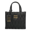 ミュウミュウ バッグ レディース MIUMIU マテラッセレザー ハンドバッグ 5BA277 N88 NERO ブラック