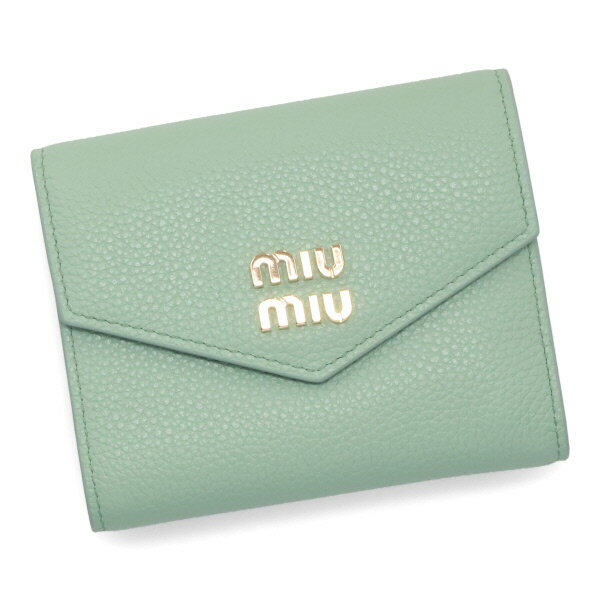 ミュウミュウ 財布（レディース） ミュウミュウ 財布 レディース MIUMIU ヴィッテロダイノレザー 5MH040 2DT7 F0229 AQUMARINA パステルグリーン