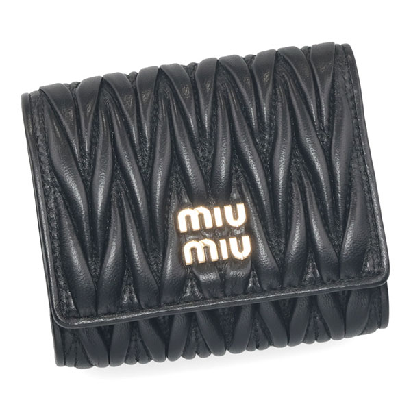 ミュウミュウ 財布（レディース） ミュウミュウ 財布 レディース MIUMIU マテラッセレザー 5MH033 2FPP NERO ブラック