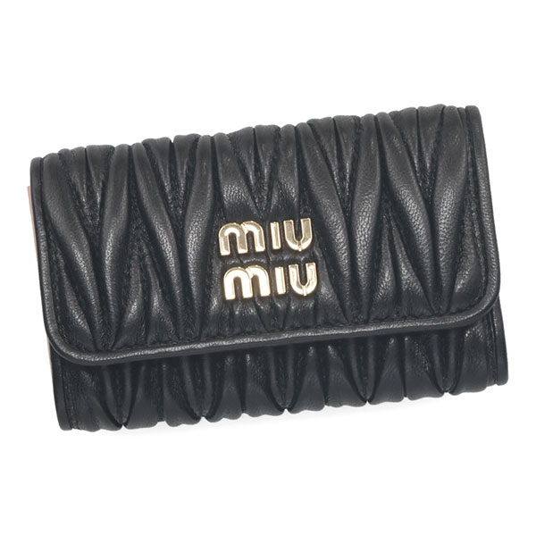 ミュウミュウ キーケース ミュウミュウ キーケース レディース MIUMIU マテラッセ 5PG222 2FPP NERO ブラック