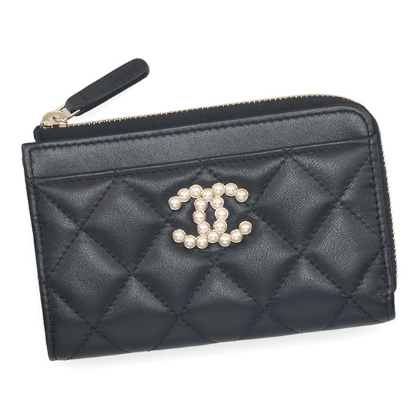 シャネル シャネル 小銭入れ カードケース レディース CHANEL マトラッセ AP3816 B15273 94305 ブラック ゴールド金具