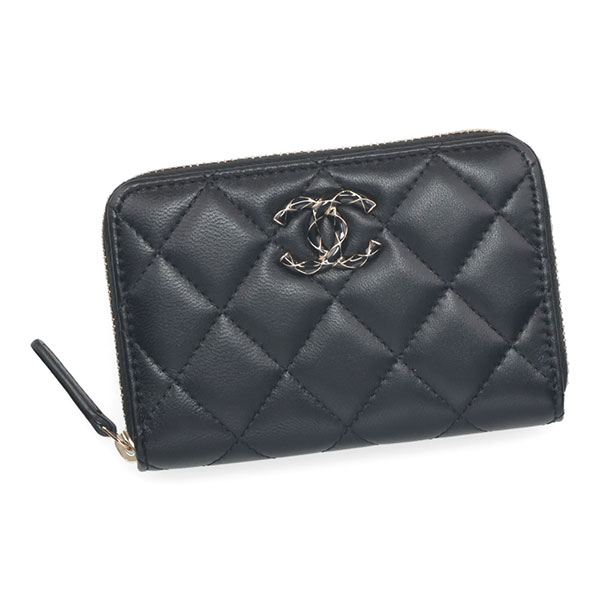 シャネル シャネル 小銭入れ レディース CHANEL マトラッセ AP3625 B14330 94305 ブラック ゴールド金具