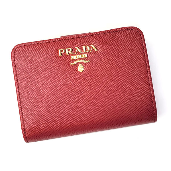 プラダ 二つ折り財布 レディース プラダ 財布 レディース PRADA 1ML018 SAFFIANO METAL FUOCO レッド