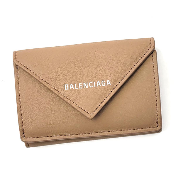 バレンシアガ 財布 レディース BALENCIAGA ペーパー 391446 DLQ0N 6310　ライトブラウン