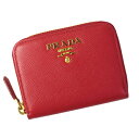 プラダ プラダ 小銭入れ レディース PRADA 1MM268 サフィアーノ メタル FUOCO レッド