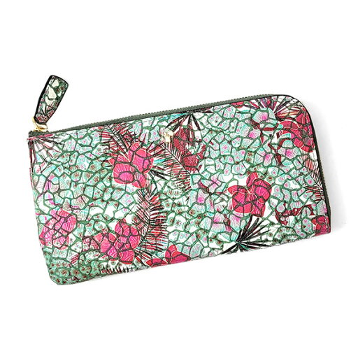 ペレボルサ 財布 レディース PELLE BORSA フローラ 6202 KK カーキ ペレボルサ 財布 レディース PELLE BORSA フローラ 6202 KK カーキ
