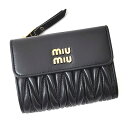 ミュウミュウ 財布（レディース） ミュウミュウ 財布 レディース miumiu マテラッセレザー 5ML002 2FPP NERO ブラック