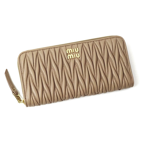 ミュウミュウ 財布（レディース） ミュウミュウ 財布 レディース MIUMIU マテラッセ 5ML506 2FPP F0770 CAMMEO カメオベージュ