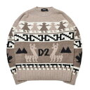 DSQUARED2 / ディースクエアードミドルゲージアルパカクルーネックインディオニット S74HA1257 76022001023