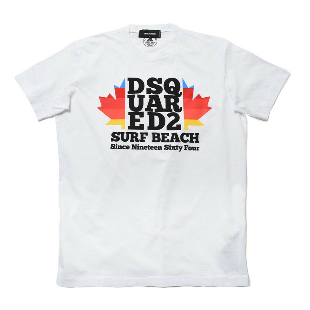 【50】DSQUARED2 / ディースクエアードコットンロゴプリントS/Sクルーネックカットソー S74GD1135 72131001023