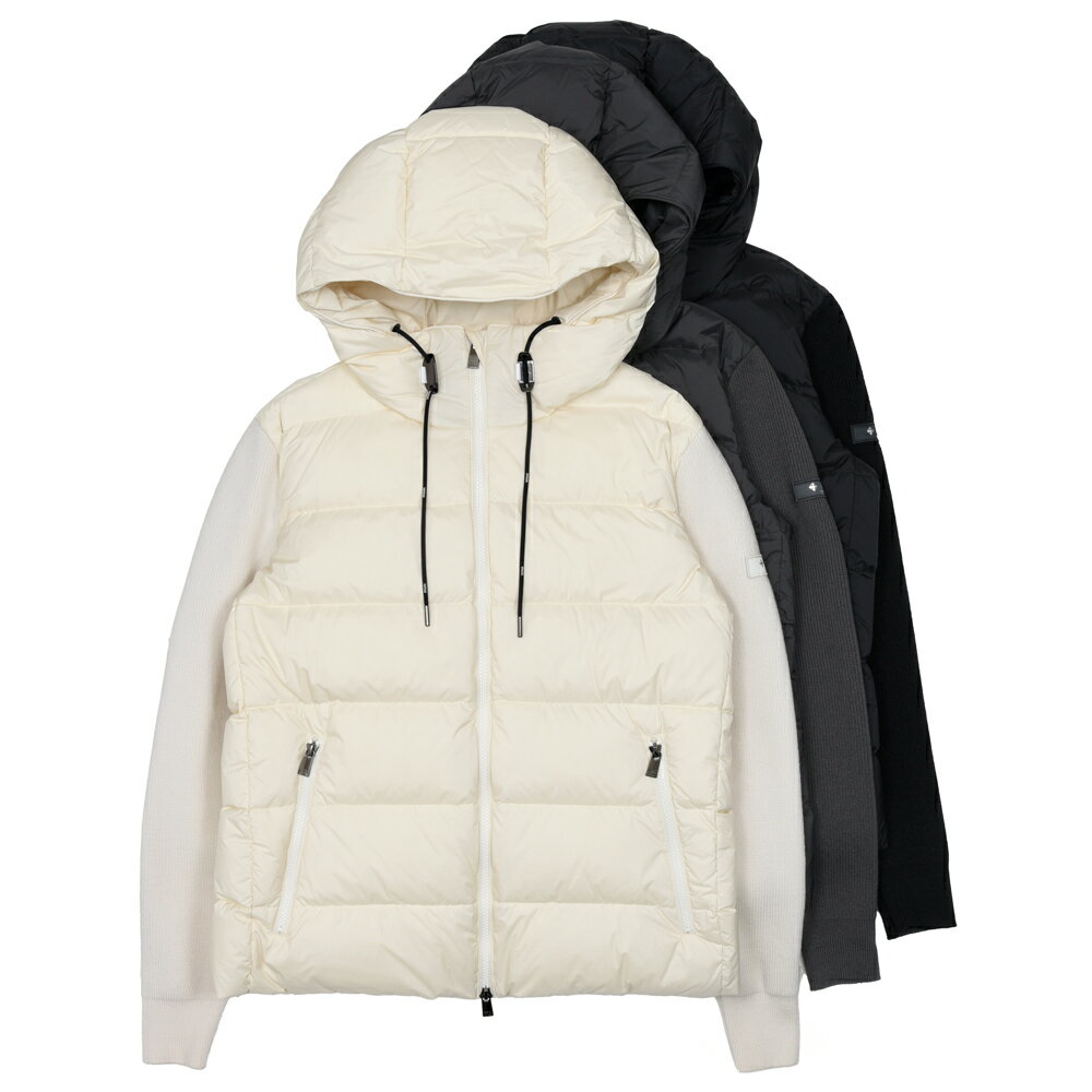 TATRAS / タトラスKEITIEケイティー ナイロン×ミドルゲージメリノウールニットハイブリッドダウンブルゾン MJXA0021013588 74052001031