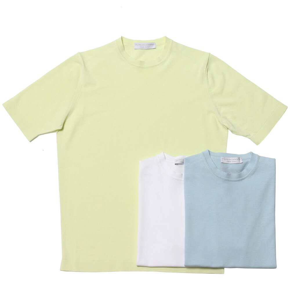 【50】nomiamo/ノミアーモ【国内正規品】コットンハイゲージレギュラーフィット半袖クルーネックボーダーニット