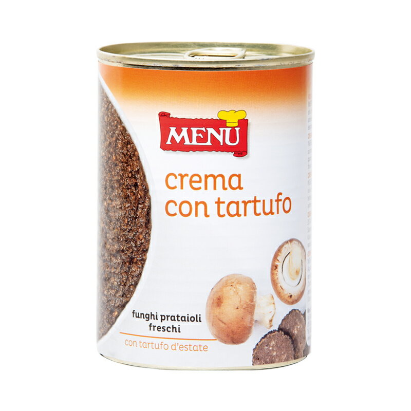 Men&#249;-Crema&nbsp;con Tartufo マッシュルームと黒トリュフをペーストにし、しっかりとした味わいの黒いクリームです。カナッペ、ピッツァやパスタソースに、また肉料理などに。 【保存方法】 直射日光を避け、冷暗所で保存してください。 ※開缶時等に切り口で手を切らないようご注意ください。 ※開缶後は密閉して冷蔵庫で保存し、なるべく早くご使用ください。 ＜MENU＞ 1927年、エミリア＝ロマーニャ州モデナで創業したメニュー社は、イタリア国内最大規模の食品メーカー。 伝統的なレシピを基に近代的な調理設備で作り出される製品は、半調理済みのものからそのままお使いいただけるものまで幅広いラインナップです。 原料となる食材は旬の時期にのみ仕入れ、収穫後12時間以内に加工。フレッシュな香りと味わいを閉じ込めたメニュー社の製品は、イタリア国内外のシェフたちから高い評価を受けています。 &nbsp; メーカー メニュー MENU 名称 黒トリュフ入りキノコペースト 開封前温度帯 常温 内容量 410g 原材料 農産物（マッシュルーム、クロラッパダケ、黒トリュフ、パセリ、にんにく）、植物油、食物繊維、食塩、黒コショウ／香料 〜ご利用いただけるシーン〜 季節のご挨拶 御正月 お正月 御年賀 お年賀 御年始 母の日 父の日 初盆 お盆 御中元 お中元 お彼岸 残暑御見舞 残暑見舞い 敬老の日 寒中お見舞 クリスマス クリスマスプレゼント お歳暮 御歳暮 春夏秋冬 日常の贈り物 御見舞 退院祝い 全快祝い 快気祝い 快気内祝い 御挨拶 ごあいさつ 引越しご挨拶 引っ越し お宮参り御祝 志 進物 長寿のお祝い 61歳 還暦（かんれき） 還暦御祝い 還暦祝 祝還暦 華甲（かこう） 祝事 合格祝い 進学内祝い 成人式 御成人御祝 卒業記念品 卒業祝い 御卒業御祝 入学祝い 入学内祝い 小学校 中学校 高校 大学 就職祝い 社会人 幼稚園 入園内祝い 御入園御祝 お祝い 御祝い 内祝い 金婚式御祝 銀婚式御祝 御結婚お祝い ご結婚御祝い 御結婚御祝 結婚祝い 結婚内祝い 結婚式 引き出物 引出物 引き菓子 御出産御祝 ご出産御祝い 出産御祝 出産祝い 出産内祝い 御新築祝 新築御祝 新築内祝い 祝御新築 祝御誕生日 バースデー バースディ バースディー 七五三御祝 753 初節句御祝 節句 昇進祝い 昇格祝い 就任 弔事 御供 お供え物 粗供養 御仏前 御佛前 御霊前 香典返し 法要 仏事 新盆 新盆見舞い 法事 法事引き出物 法事引出物 年回忌法要 一周忌 三回忌、 七回忌、 十三回忌、 十七回忌、 二十三回忌、 二十七回忌 御膳料 御布施 法人向け 御開店祝 開店御祝い 開店お祝い 開店祝い 御開業祝 周年記念 来客 お茶請け 御茶請け 異動 転勤 定年退職 退職 挨拶回り 転職 お餞別 贈答品 粗品 粗菓 おもたせ 菓子折り 手土産 心ばかり 寸志 新歓 歓迎 送迎 新年会 忘年会 二次会 記念品 景品 開院祝い プチギフト お土産 ゴールデンウィーク GW 帰省土産 バレンタインデー バレンタインデイ ホワイトデー ホワイトデイ お花見 ひな祭り 端午の節句 こどもの日 スイーツ スィーツ スウィーツ ギフト プレゼント お返し 御礼 お礼 謝礼 御返し お返し お祝い返し 御見舞御礼 ここが喜ばれます 個包装 上品 上質 高級 お取り寄せスイーツ おしゃれ 可愛い かわいい 食べ物 銘菓 お取り寄せ 人気 食品 老舗 おすすめ インスタ インスタ映え こんな想いで… ありがとう ごめんね おめでとう 今までお世話になりました　いままで お世話になりました これから よろしくお願いします 遅れてごめんね おくれてごめんね こんな方に お父さん お母さん 兄弟 姉妹 子供 おばあちゃん おじいちゃん 奥さん 彼女 旦那さん 彼氏 先生 職場 先輩 後輩 同僚カナッペ、ピッツァやパスタソースに、また肉料理などに