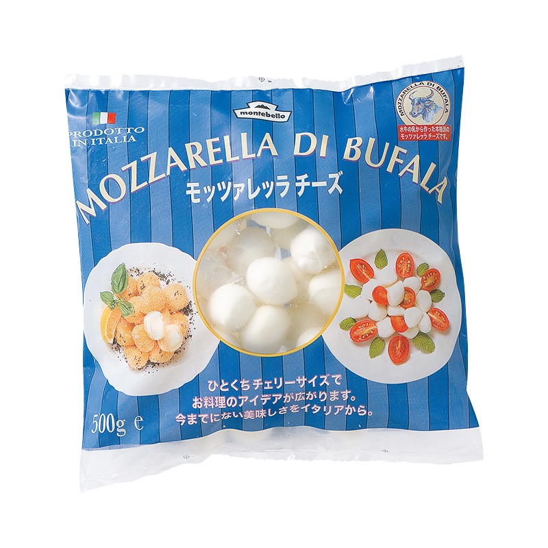 Mozzarella di Bufala Ciliegina Surgelata モッツァレッラ・ディ・ブファラD.O.P.指定地域、カンパーニア州カセルタ産の100％水牛ミルクのモッツァレッラは、ミルキーでコクのある味わいです。 水なしでバラ凍結しているため、使う分だけ解凍できて便利。欲しいときに欲しいだけ、取り出して使えるひとくちサイズの水牛乳製モッツァレッラです。 【保存方法】 -18℃以下で保存してください。 ※解凍後は冷蔵保管し、お早めにお召し上がりください。 ※一度解凍した商品を再凍結しないでください。 ※同一製造工場でえび・小麦・卵・乳成分・いか・牛肉・豚肉を含む製品を製造しています。 &nbsp; ＜montebello＞ 「美しい山」を意味する"モンテベッロ"はモンテ物産のオリジナルブランド。国内外から選りすぐったイタリア料理用食材を取り揃えています。 &nbsp; メーカー モンテベッロ montebello 種類別 ナチュラルチーズ 開封前温度帯 冷凍（-18℃以下） 内容量 500g 原材料 乳、食塩／酵素 原産国 イタリア 〜ご利用いただけるシーン〜 季節のご挨拶 御正月 お正月 御年賀 お年賀 御年始 母の日 父の日 初盆 お盆 御中元 お中元 お彼岸 残暑御見舞 残暑見舞い 敬老の日 寒中お見舞 クリスマス クリスマスプレゼント お歳暮 御歳暮 春夏秋冬 日常の贈り物 御見舞 退院祝い 全快祝い 快気祝い 快気内祝い 御挨拶 ごあいさつ 引越しご挨拶 引っ越し お宮参り御祝 志 進物 長寿のお祝い 61歳 還暦（かんれき） 還暦御祝い 還暦祝 祝還暦 華甲（かこう） 祝事 合格祝い 進学内祝い 成人式 御成人御祝 卒業記念品 卒業祝い 御卒業御祝 入学祝い 入学内祝い 小学校 中学校 高校 大学 就職祝い 社会人 幼稚園 入園内祝い 御入園御祝 お祝い 御祝い 内祝い 金婚式御祝 銀婚式御祝 御結婚お祝い ご結婚御祝い 御結婚御祝 結婚祝い 結婚内祝い 結婚式 引き出物 引出物 引き菓子 御出産御祝 ご出産御祝い 出産御祝 出産祝い 出産内祝い 御新築祝 新築御祝 新築内祝い 祝御新築 祝御誕生日 バースデー バースディ バースディー 七五三御祝 753 初節句御祝 節句 昇進祝い 昇格祝い 就任 弔事 御供 お供え物 粗供養 御仏前 御佛前 御霊前 香典返し 法要 仏事 新盆 新盆見舞い 法事 法事引き出物 法事引出物 年回忌法要 一周忌 三回忌、 七回忌、 十三回忌、 十七回忌、 二十三回忌、 二十七回忌 御膳料 御布施 法人向け 御開店祝 開店御祝い 開店お祝い 開店祝い 御開業祝 周年記念 来客 お茶請け 御茶請け 異動 転勤 定年退職 退職 挨拶回り 転職 お餞別 贈答品 粗品 粗菓 おもたせ 菓子折り 手土産 心ばかり 寸志 新歓 歓迎 送迎 新年会 忘年会 二次会 記念品 景品 開院祝い プチギフト お土産 ゴールデンウィーク GW 帰省土産 バレンタインデー バレンタインデイ ホワイトデー ホワイトデイ お花見 ひな祭り 端午の節句 こどもの日 スイーツ スィーツ スウィーツ ギフト プレゼント お返し 御礼 お礼 謝礼 御返し お返し お祝い返し 御見舞御礼 ここが喜ばれます 個包装 上品 上質 高級 お取り寄せスイーツ おしゃれ 可愛い かわいい 食べ物 銘菓 お取り寄せ 人気 食品 老舗 おすすめ インスタ インスタ映え こんな想いで… ありがとう ごめんね おめでとう 今までお世話になりました　いままで お世話になりました これから よろしくお願いします 遅れてごめんね おくれてごめんね こんな方に お父さん お母さん 兄弟 姉妹 子供 おばあちゃん おじいちゃん 奥さん 彼女 旦那さん 彼氏 先生 職場 先輩 後輩 同僚カンパーニア州カセルタ産100％水牛ミルクのモッツァレッラ