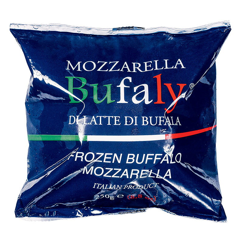カ・モンテ楽天市場店のブファリー Bufaly 冷凍 モッツァレッラ ・ ブファラ 水牛 ミルク モッツァレラ 250g（ 125g × 2個 ）ナチュラルチーズ チーズ カプレーゼ サラダ パスタ ぱすた スパゲッティ スパゲティ ピッツァ ピザ イタリア 食材 食品 料理｜アングル2
