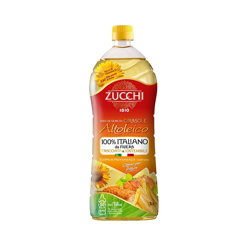 【 ズッキ ZUCCHI ハイオレイックひまわり油 909g （ 1L ） 】 食用ひまわり油 高オレイン酸 ハイオレイック ひまわりオイル オーリオ ディ ジラソーレ PET ペットボトル イタリア オイル 油 揚げ物 ドレッシング 製菓