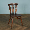 アーコール ERCOL Old Colonial シスルバックチェア ブルーラベル Ercol エルム 英国 椅子 ヴィンテージ 木彫刻 ダイニングチェア イギ...