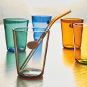 TWO TONE GLASS STRAW Gray × Amber amabro アマブロ ストロー 2本セット ガラス 硝子 ギフト 食器 2色ガラス 耐熱 ...