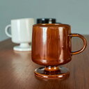 [73998][アングル ANGLE]マグカップ MIA MUG / BROWNcamori 送料無料 BROWN マグカップ CUP 脚付き コップ ブラウン 陶器 食器 焼き物 ヴィンテージテイスト ギフト インテリア 日本製