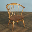 アーコール ERCOL ヴィンテージ スモーカーズ ローチェア レア カウホーン 低座面 英国 ウィンザー アームチェア ラウンジチェア #74394
