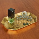 fog linen work フォグリネンワーク BRASS PLATE 長八角形 プレート ブラス 真鍮 トレイ キャッシュトレイ ハンドメイド ゴールドカラー シンプル ヴィンテージ風 #75106