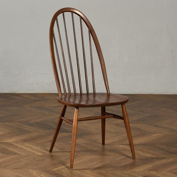 乐天商城 - 椅子・ソファ イギリス エルム アーコール ERCOL ヴィンテージ クエーカーチェア ラージサイズ ラウンドメタルラベル ercol 英国 ウィンザーチェア ダイニングチェア イス 椅子 ビンテージ 木製 #79572