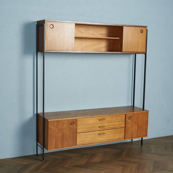 アバロン AVALON ウォールユニット 壁面収納 IZ83671C★レア 英国 チーク ヴィンテージ 壁面 収納 キャビネット 飾り棚 本棚 サイドボード シェルフ #83671